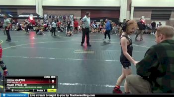 60 lbs Semis & 1st Wrestleback (8 Team) - Julia Martin, Steel Valley vs Chad Stahl Jr, Contenders Wrestling Academy Green