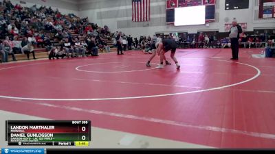 126 lbs Semifinal - Daniel Gunlogson, Dawson-Boyd - Lac Qui Parle - Montevideo United vs Landon Marthaler, Marshall