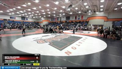 133 lbs Cons. Semi - Trevor Boryla, Augustana College vs Seth Majewski, Defiance College