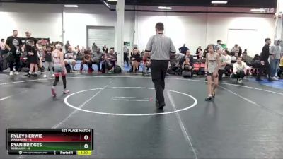 56 lbs Placement (4 Team) - Ryley Herwig, Warhawks vs Ryan Bridges, Rebellion