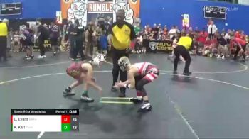 70 lbs Semis & 1st Wrestleback (8 Team) - Kasen Karl, The Funky Singlets Yellow vs Cruz Evans, Backyard Brawlers