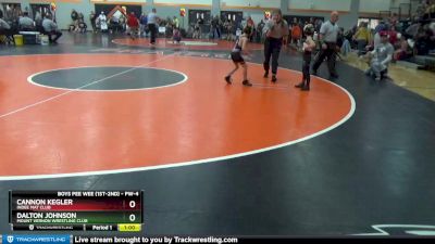 PW-4 lbs Quarterfinal - Cannon Kegler, Indee Mat Club vs Dalton Johnson, Mount Vernon Wrestling Club