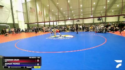 120 lbs Cons. Round 6 - Connor Crum, WA vs Xamian Munoz, CA