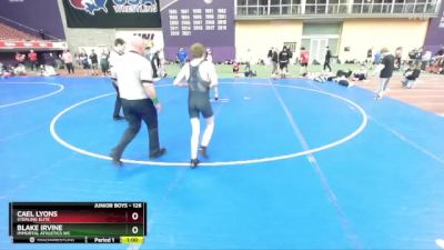 126 lbs Cons. Round 4 - Cael Lyons, Sterling Elite vs Blake Irvine, Immortal Athletics WC