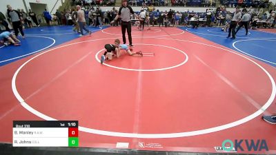 52-55 lbs Semifinal - Blake Manley, R.A.W. vs Ryzen Johns, Collinsville Cardinal Youth Wrestling