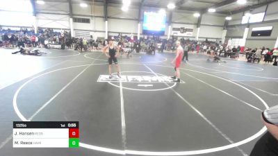 132 lbs Consi Of 32 #2 - Jackson Hansen, Redskins WC vs Mason Reece, Hamilton