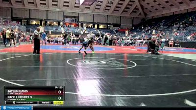 1A-120 lbs Cons. Round 2 - JAYLEN DAVIS, Elbert County vs Pace Linenfeld, St Francis School