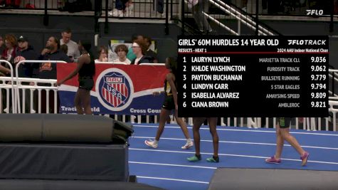 Youth Girls' 60m Hurdles, Prelims 2 - Age 14