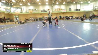 50-55 lbs Round 4 - Melanie Varns, Butler Youth Wrestling Club vs Ryland Ferguson, FULTON