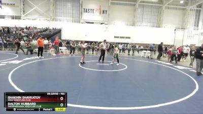 102 lbs Quarterfinal - Dalton Hubbard, Shenendehowa Wrestling Club vs Shakhin Shavkatov, Wolf Wrestling Club