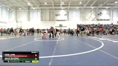 130 lbs Round 4 - Josie Lamb, Canandaigua Youth Wrestling Club vs Grace Blazina, Malone Wrestling Club