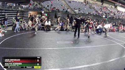 100 lbs Finals (8 Team) - Jack Grygelko, Team USA vs Koltyn Koerner, Kansas Rattlers