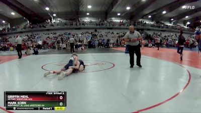 90 lbs Cons. Round 4 - Griffin Mehl, Victory Wrestling-AAA vs Mark Korn, Northwest Jr. Lions Wrestling-AA 