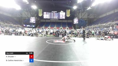 170 lbs Rnd Of 16 - Hunter Snyder, Pennsylvania vs Broedy Collins Hendricks, Iowa