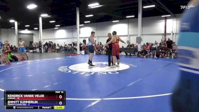 250 lbs Round 3 (8 Team) - Kendrick Vande Velde, Kansas vs Emmitt Summerlin, Pennsylvania Red