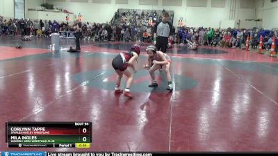 70 lbs Round 3 - Mila Ingles, Waverly Area Wrestling Club vs Corlynn Tappe, Staples Motley Wrestling