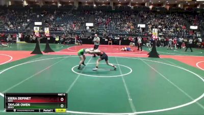 128 lbs Semifinal - Kiera Depinet, SEN3 vs Taylor Owen, BRW3