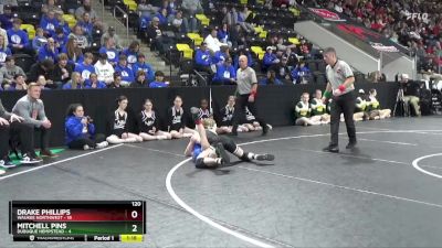 120 lbs Consolation Wb - Mitchell Pins, Dubuque Hempstead vs Drake Phillips, Waukee Northwest