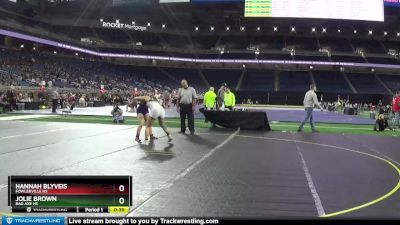 Girls-130 lbs 5th Place Match - Hannah Blyveis, Fowlerville HS vs Jolie Brown, Bad Axe HS