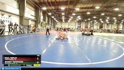 160 lbs Rd# 2 10:30am Friday - Bowdy Thomason, Oklahoma Elite vs Paul Tepley, Terps Xtreme