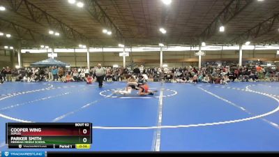 95 lbs Cons. Round 2 - Cooper Wing, Suples vs Parker Smith, Meridian Middle School