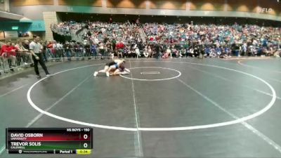 150 lbs Cons. Round 2 - Trevor Solis, Caldwell vs David Osborn, University