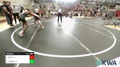 92-98 lbs Rr Rnd 3 - Laderon Scott, Pin-King All Stars vs Caleb Higgins, Bristow Youth Wrestling