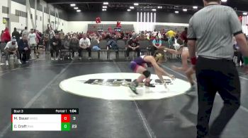 90 lbs Quarterfinals (8 Team) - Cason Craft, Roundtree Wrestling Academy vs Mason Bauer, Beast Mode