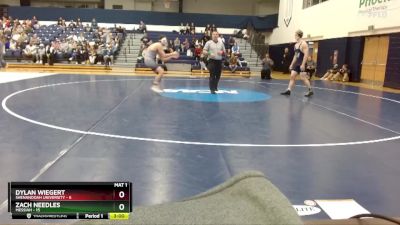 165 lbs Finals (2 Team) - Zach Needles, Messiah vs Dylan Wiegert, Shenandoah University