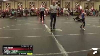 60 lbs Quarterfinal - Russell Maloney, Steel Valley Renegades vs Max Moyer, The Hunt