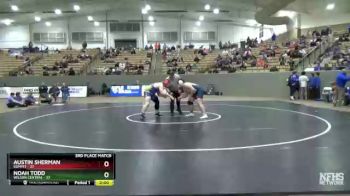220 lbs 3rd Place - Noah Todd, Wilson Central vs Austin Sherman, Summit