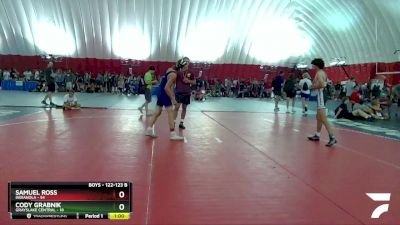 122-123 B Round 3 - Cody Grabnik, Grayslake Central vs Samuel Ross, Indianola