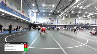 285 lbs Round Of 16 - Donovan Sprouse, Unattached-George Mason vs Taye Ghadiali, Campbell University