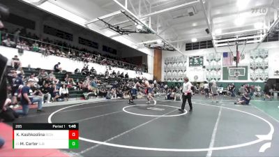 285 lbs Quarterfinal - Milton Carter, St. John Bosco vs Kian Kashkoolina, Beckman