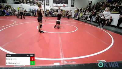 73 lbs Semifinal - Gavin Light, Coweta Tiger Wrestling vs Levi Matheny, Skiatook Youth Wrestling 2022-23