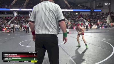 84 lbs Quarterfinal - Sawyer Freisberg, Caney Valley vs Owen Taylor, SlyFox Wrestling Academy