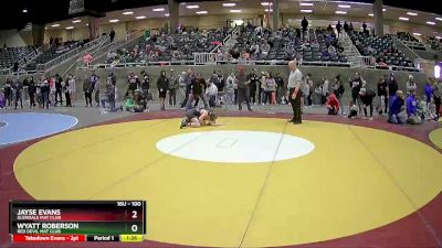 100 lbs 5th Place Match - Jayse Evans, Glendale Mat Club vs Wyatt Roberson, Red Devil Mat Club