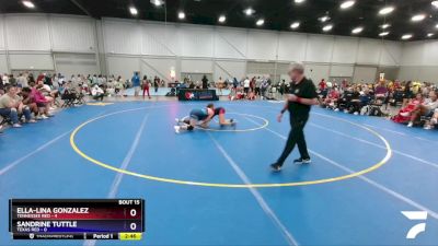 122 lbs Placement Matches (8 Team) - Ella-Lina Gonzalez, Tennessee Red vs Sandrine Tuttle, Texas Red