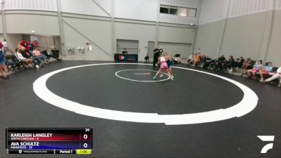 92 lbs Round 2 (10 Team) - Karleigh Langley, South Carolina vs Ava Schultz, Minnesota