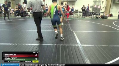 120 lbs Round 1 - Devin Creitz, North Baltimore Wrestling Club vs Bam Cordel, Kraken