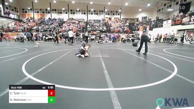 55 lbs Quarterfinal - CJ Tyler, Black Fox Wrestling Club vs Bradley Robinson, Claremore Wrestling Club