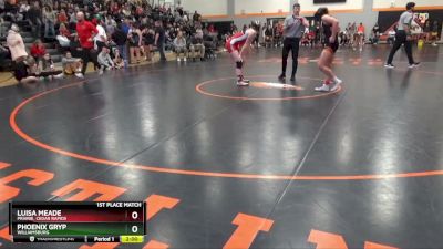 145 lbs 1st Place Match - Phoenix Gryp, Williamsburg vs Luisa Meade, Prairie, Cedar Rapids