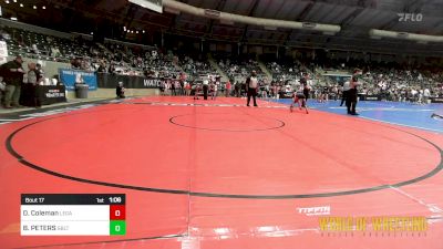 67 lbs Round Of 16 - Dominik Coleman, Legacy Dragons vs BRODY PETERS, Sebolt Wrestling Academy