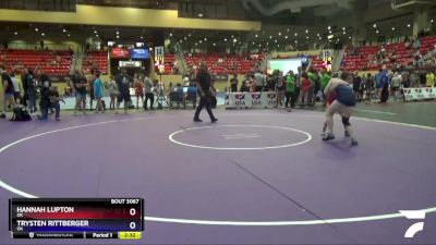 138 lbs Round 2 - Hannah Lupton, OK vs Trysten Rittberger, OK