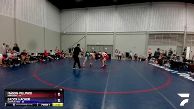 195 lbs Quarters & 1st Wb (16 Team) - Mason Villwok, Nebraska vs Brock Hacker, Georgia Red