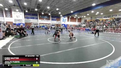 106 lbs Cons. Round 2 - Chris Sautter, Big Bear vs Adolfo Fuerte, Hillcrest