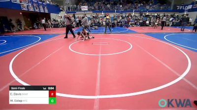 84-88 lbs Semifinal - Christion Davis, Skiatook Youth Wrestling 2022-23 vs Moses Estep, Miami Takedown Club