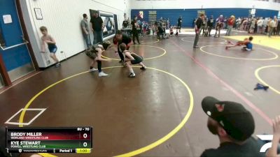 70 lbs Semifinal - Kye Stewart, Powell Wrestling Club vs Brody Miller, Worland Wrestling Club