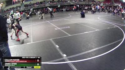 60 lbs Champ. Round 1 - Callum Mayer, Perkins County Youth Wrestling vs Owen Spink, Nebraska Boyz