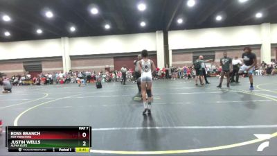 65 lbs Quarterfinal - Justin Wells, ALPHA ELITE vs Ross Branch, Mat Monstars